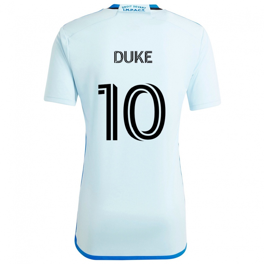 Kandiny Damen Bryce Duke #10 Eisblau Auswärtstrikot Trikot 2024/25 T-Shirt