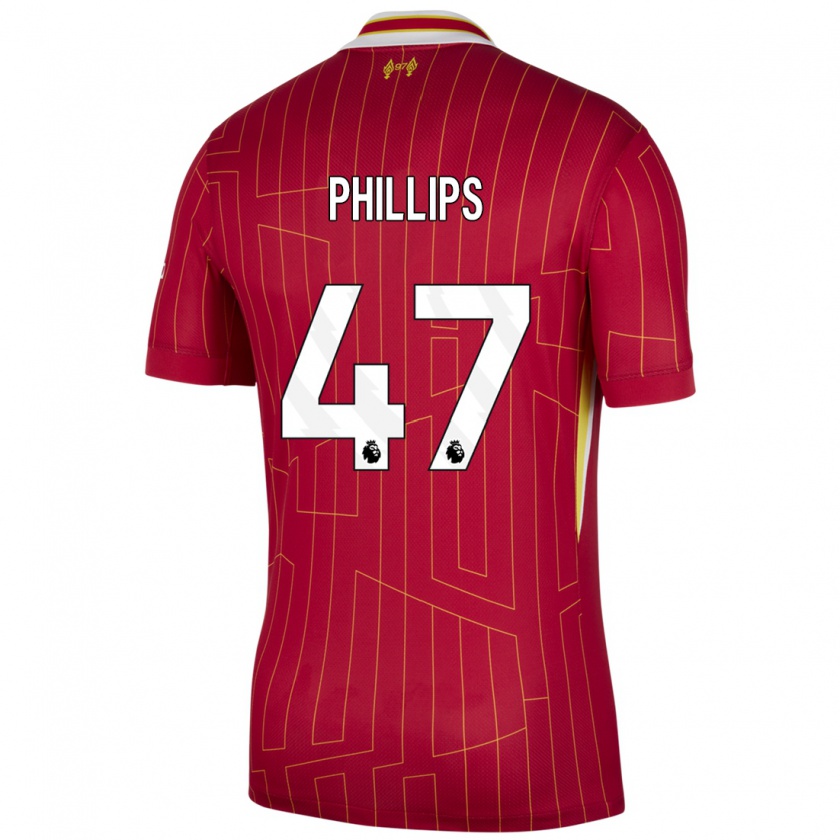 Kandiny Kinder Nathaniel Phillips #47 Rot Gelb Weiß Heimtrikot Trikot 2024/25 T-Shirt