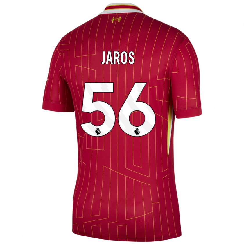 Kandiny Kinder Vitezslav Jaros #56 Rot Gelb Weiß Heimtrikot Trikot 2024/25 T-Shirt