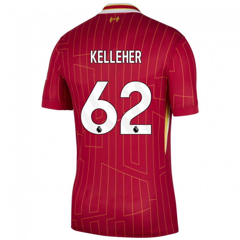 Kandiny Kinder Caoimhín Kelleher #62 Rot Gelb Weiß Heimtrikot Trikot 2024/25 T-Shirt