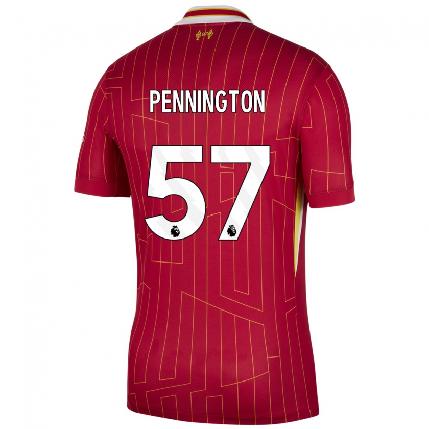 Kandiny Kinder Cody Pennington #57 Rot Gelb Weiß Heimtrikot Trikot 2024/25 T-Shirt