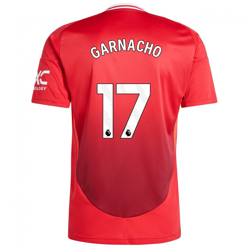 Kandiny Kinder Alejandro Garnacho #17 Hellrot Heimtrikot Trikot 2024/25 T-Shirt