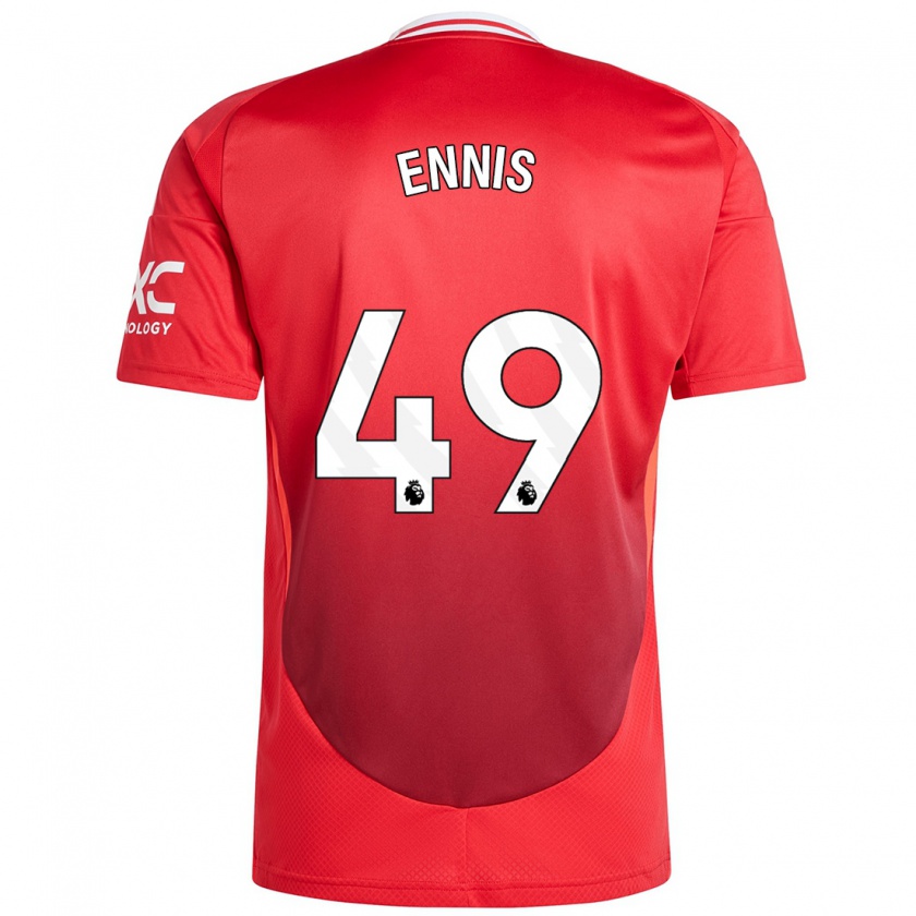 Kandiny Kinder Ethan Ennis #49 Hellrot Heimtrikot Trikot 2024/25 T-Shirt