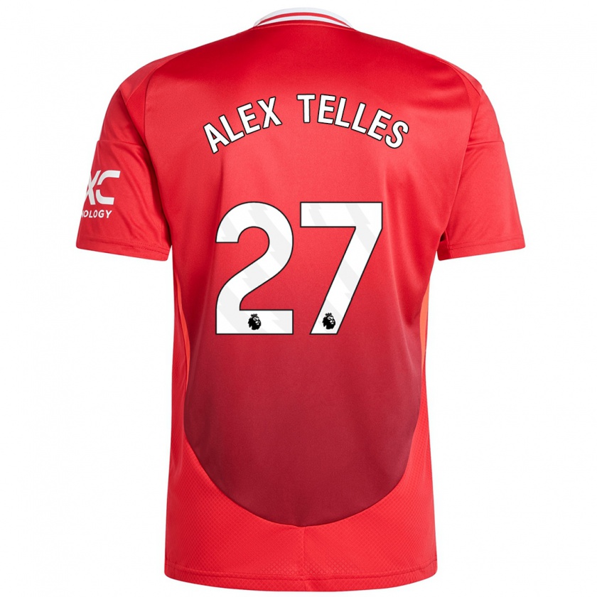 Kandiny Kinder Alex Nicolao Telles #27 Hellrot Heimtrikot Trikot 2024/25 T-Shirt