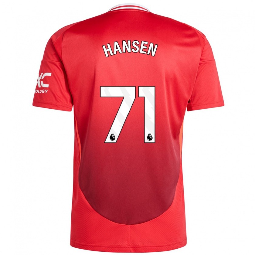 Kandiny Kinder Isak Hansen-Aaroen #71 Hellrot Heimtrikot Trikot 2024/25 T-Shirt