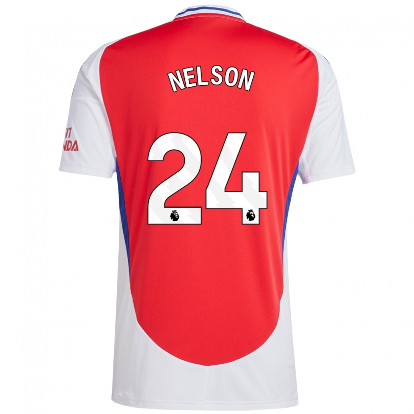 Kandiny Kinder Reiss Nelson #24 Rot Weiß Heimtrikot Trikot 2024/25 T-Shirt