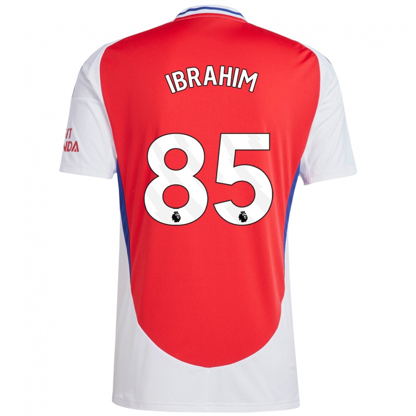 Kandiny Kinder Ife Ibrahim #85 Rot Weiß Heimtrikot Trikot 2024/25 T-Shirt