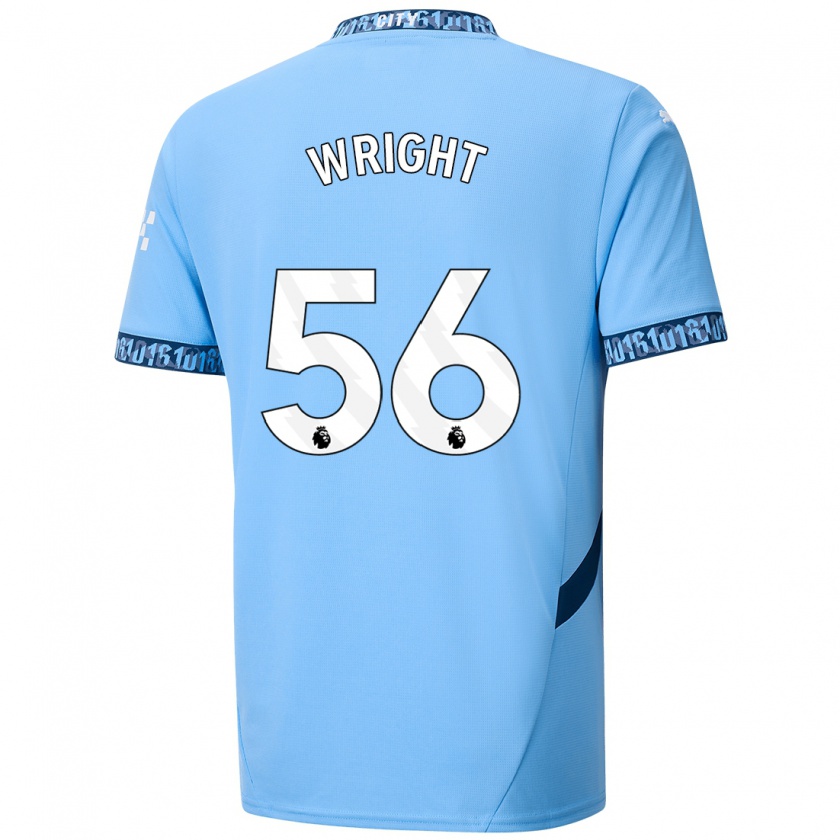 Kandiny Kinder Jacob Wright #56 Marineblau Heimtrikot Trikot 2024/25 T-Shirt