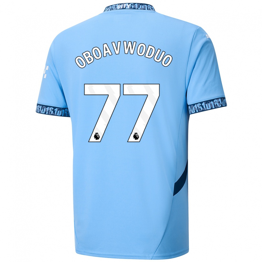 Kandiny Kinder Justin Oboavwoduo #77 Marineblau Heimtrikot Trikot 2024/25 T-Shirt