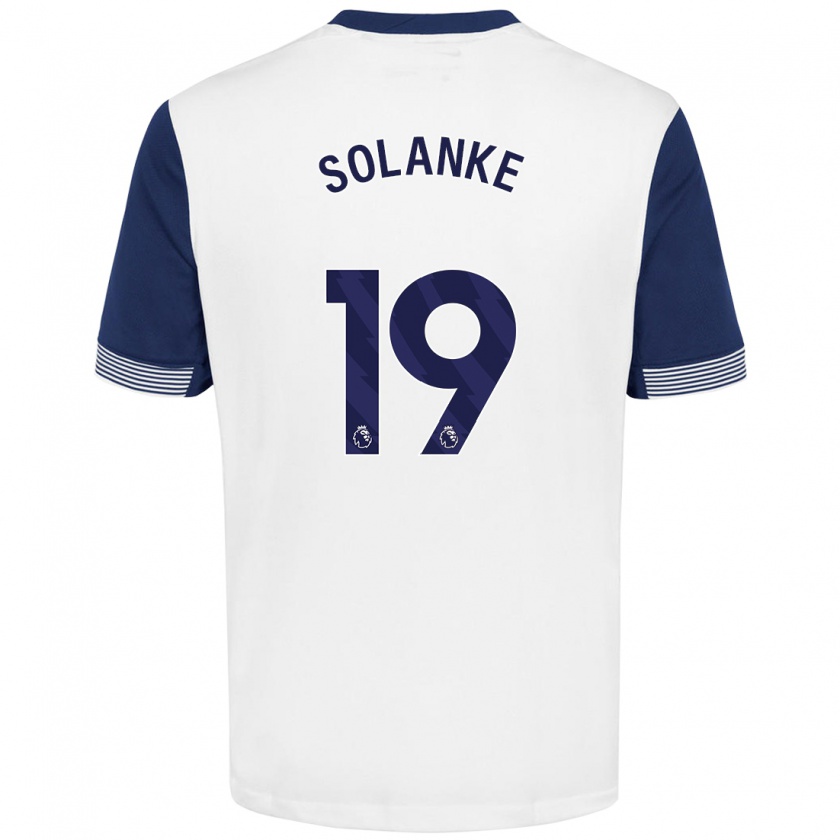 Kandiny Kinder Dominic Solanke #19 Weiß Blau Heimtrikot Trikot 2024/25 T-Shirt