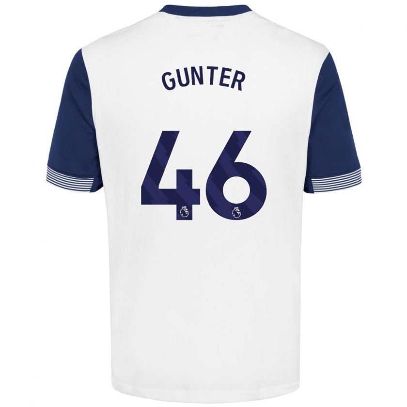 Kandiny Kinder Luca Gunter #46 Weiß Blau Heimtrikot Trikot 2024/25 T-Shirt