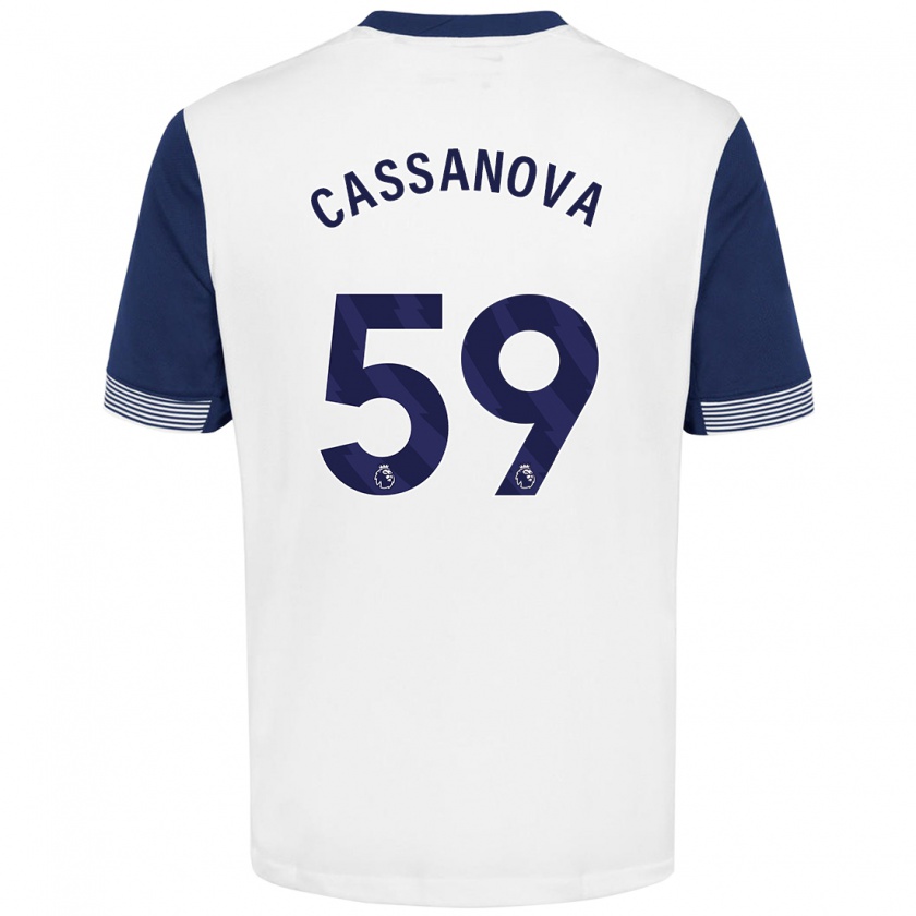 Kandiny Kinder Dante Cassanova #59 Weiß Blau Heimtrikot Trikot 2024/25 T-Shirt