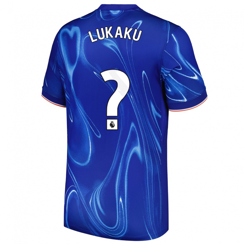 Kandiny Kinder Romelu Lukaku #0 Blau Weiß Heimtrikot Trikot 2024/25 T-Shirt