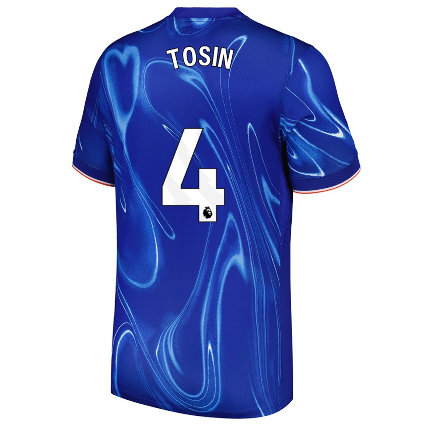 Kandiny Kinder Tosin Adarabioyo #4 Blau Weiß Heimtrikot Trikot 2024/25 T-Shirt