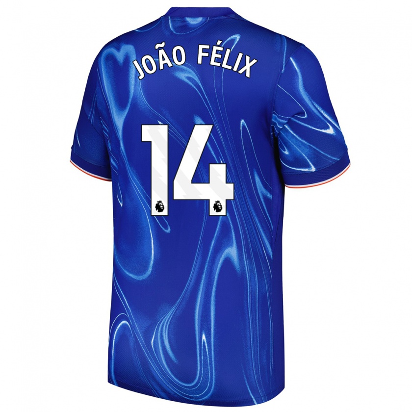 Kandiny Kinder João Félix #14 Blau Weiß Heimtrikot Trikot 2024/25 T-Shirt