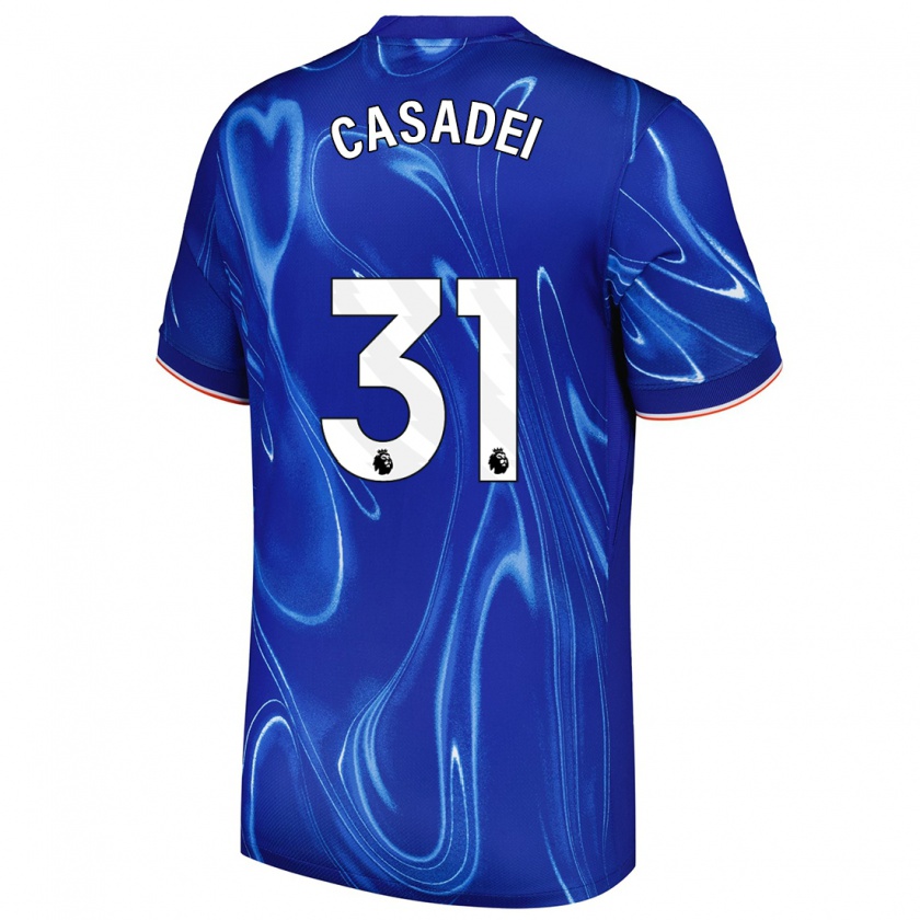 Kandiny Kinder Cesare Casadei #31 Blau Weiß Heimtrikot Trikot 2024/25 T-Shirt