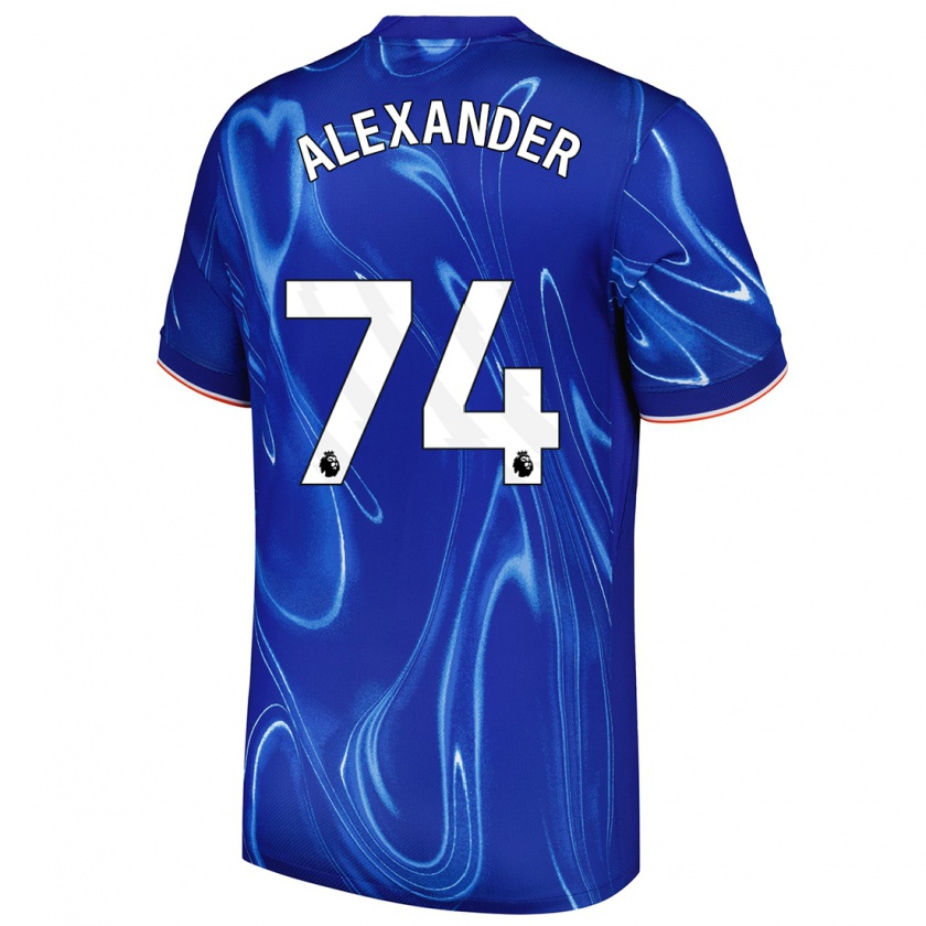 Kandiny Kinder Reiss-Alexander Russell-Denny #74 Blau Weiß Heimtrikot Trikot 2024/25 T-Shirt