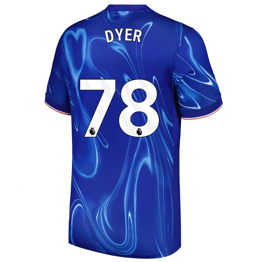 Kandiny Kinder Kiano Dyer #78 Blau Weiß Heimtrikot Trikot 2024/25 T-Shirt