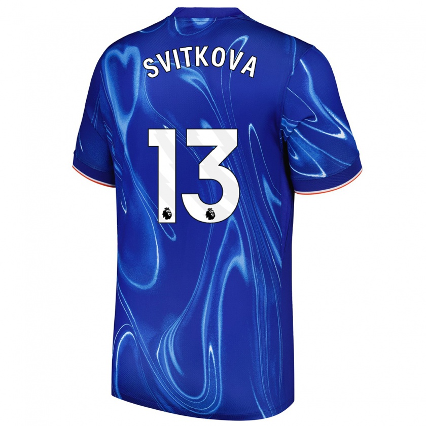 Kandiny Kinder Kateřina Svitková #13 Blau Weiß Heimtrikot Trikot 2024/25 T-Shirt