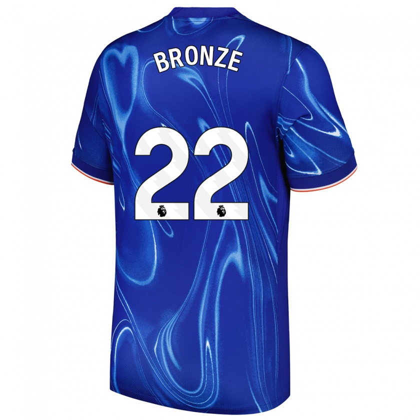 Kandiny Kinder Lucy Bronze #22 Blau Weiß Heimtrikot Trikot 2024/25 T-Shirt