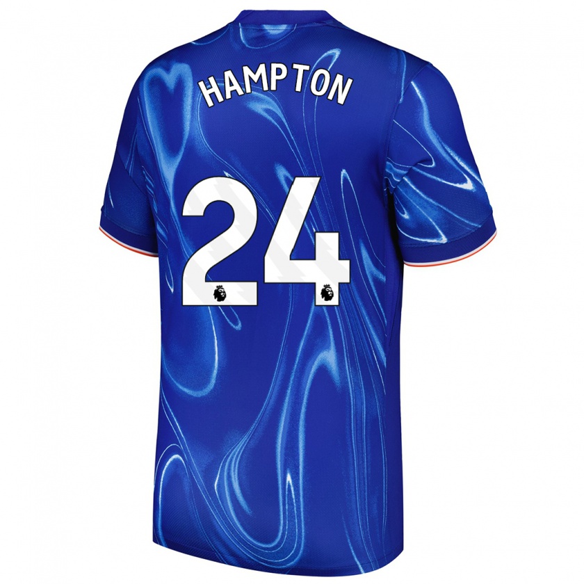 Kandiny Kinder Hannah Hampton #24 Blau Weiß Heimtrikot Trikot 2024/25 T-Shirt