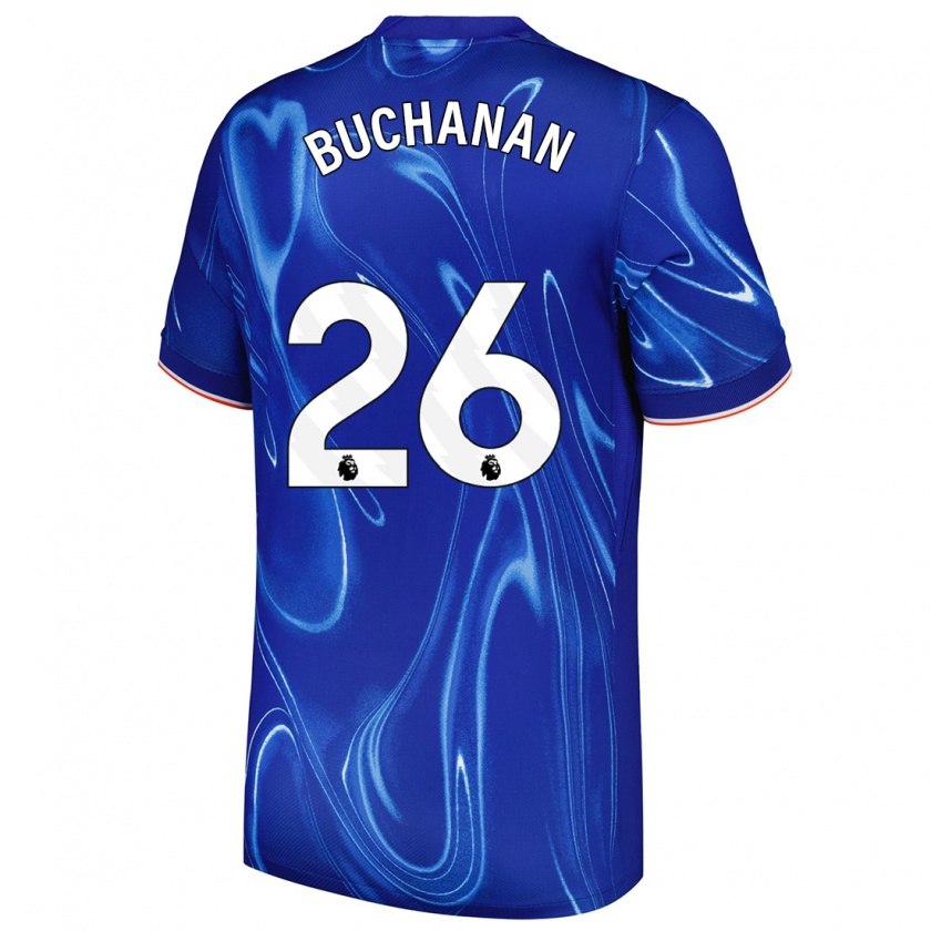 Kandiny Kinder Kadeisha Buchanan #26 Blau Weiß Heimtrikot Trikot 2024/25 T-Shirt