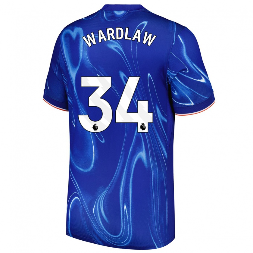 Kandiny Kinder Charlotte Wardlaw #34 Blau Weiß Heimtrikot Trikot 2024/25 T-Shirt