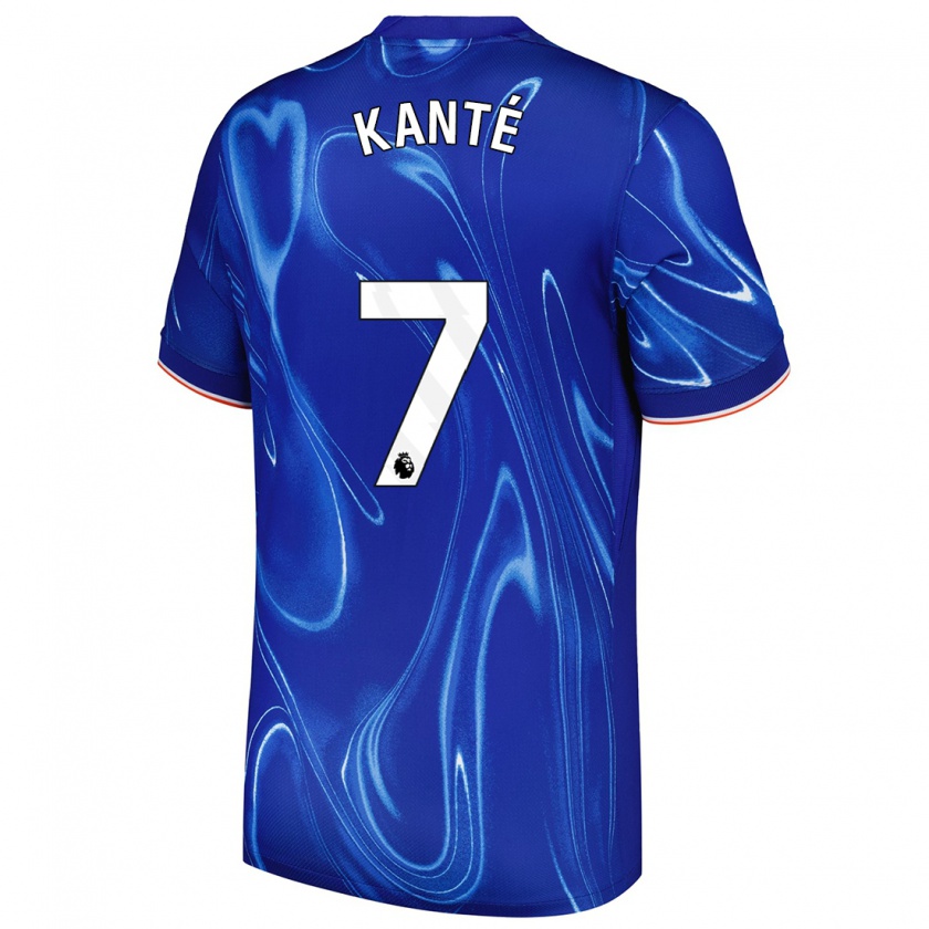 Kandiny Kinder N'golo Kante #7 Blau Weiß Heimtrikot Trikot 2024/25 T-Shirt