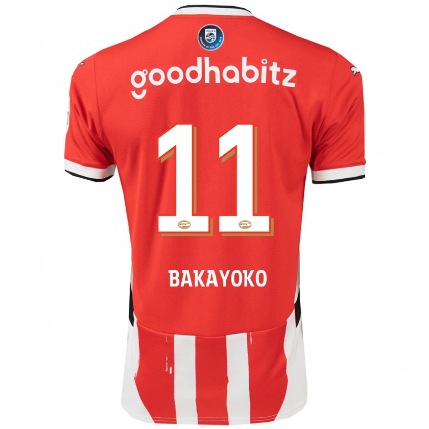 Kandiny Kinder Johan Bakayoko #11 Rot Weiß Heimtrikot Trikot 2024/25 T-Shirt