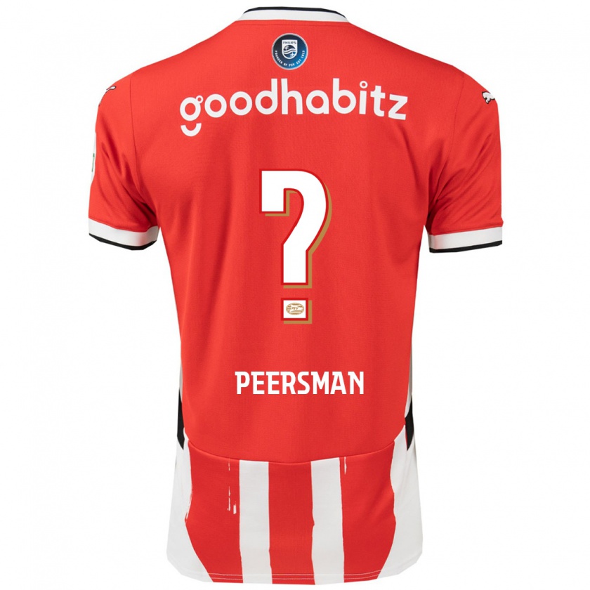 Kandiny Kinder Kjell Peersman #0 Rot Weiß Heimtrikot Trikot 2024/25 T-Shirt