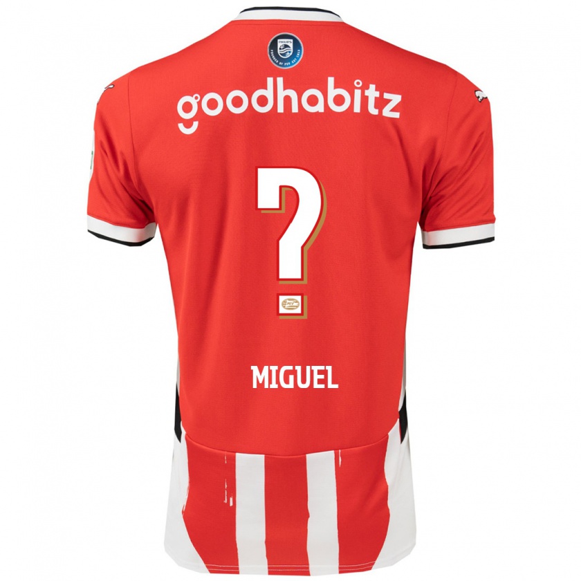 Kandiny Kinder Yani Miguel #0 Rot Weiß Heimtrikot Trikot 2024/25 T-Shirt