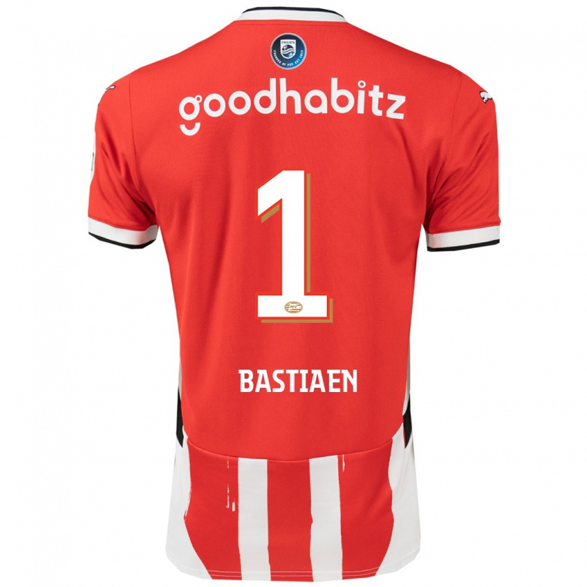 Kandiny Kinder Femke Bastiaen #1 Rot Weiß Heimtrikot Trikot 2024/25 T-Shirt