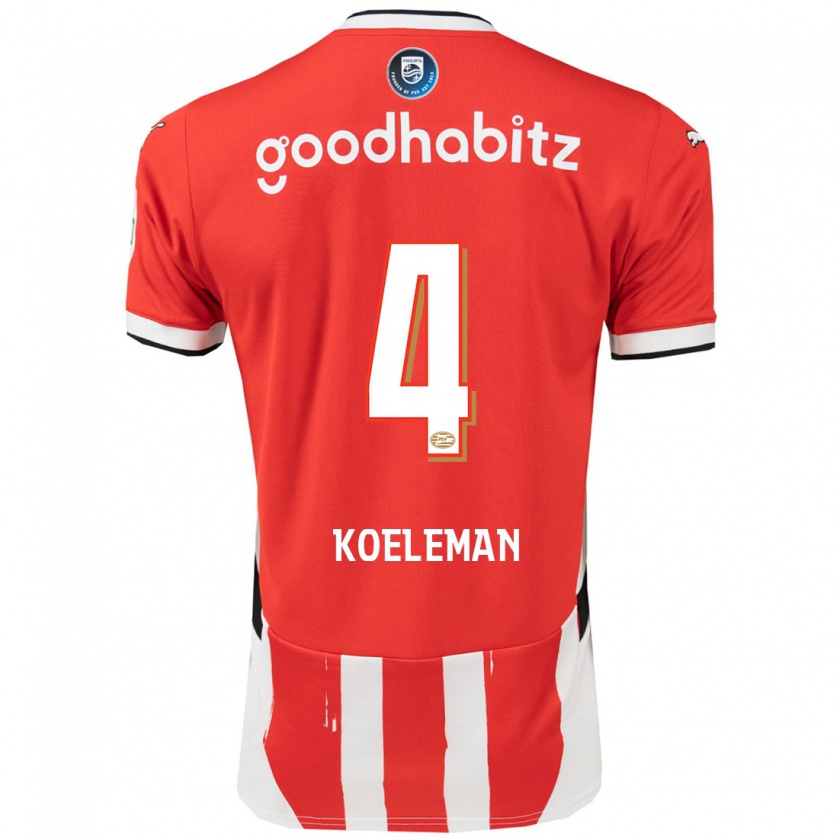 Kandiny Kinder Senna Koeleman #4 Rot Weiß Heimtrikot Trikot 2024/25 T-Shirt