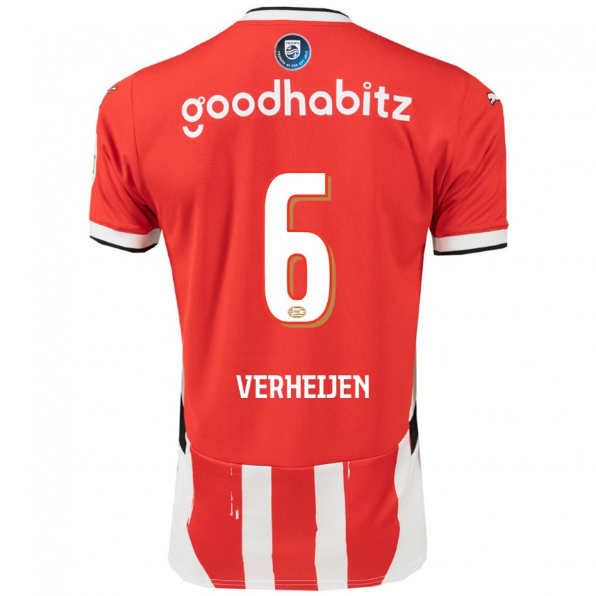 Kandiny Kinder Janneke Verheijen #6 Rot Weiß Heimtrikot Trikot 2024/25 T-Shirt