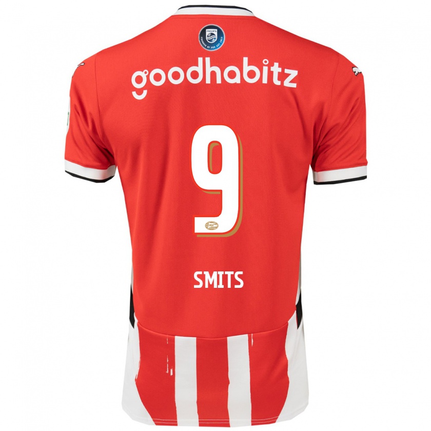 Kandiny Kinder Joëlle Smits #9 Rot Weiß Heimtrikot Trikot 2024/25 T-Shirt