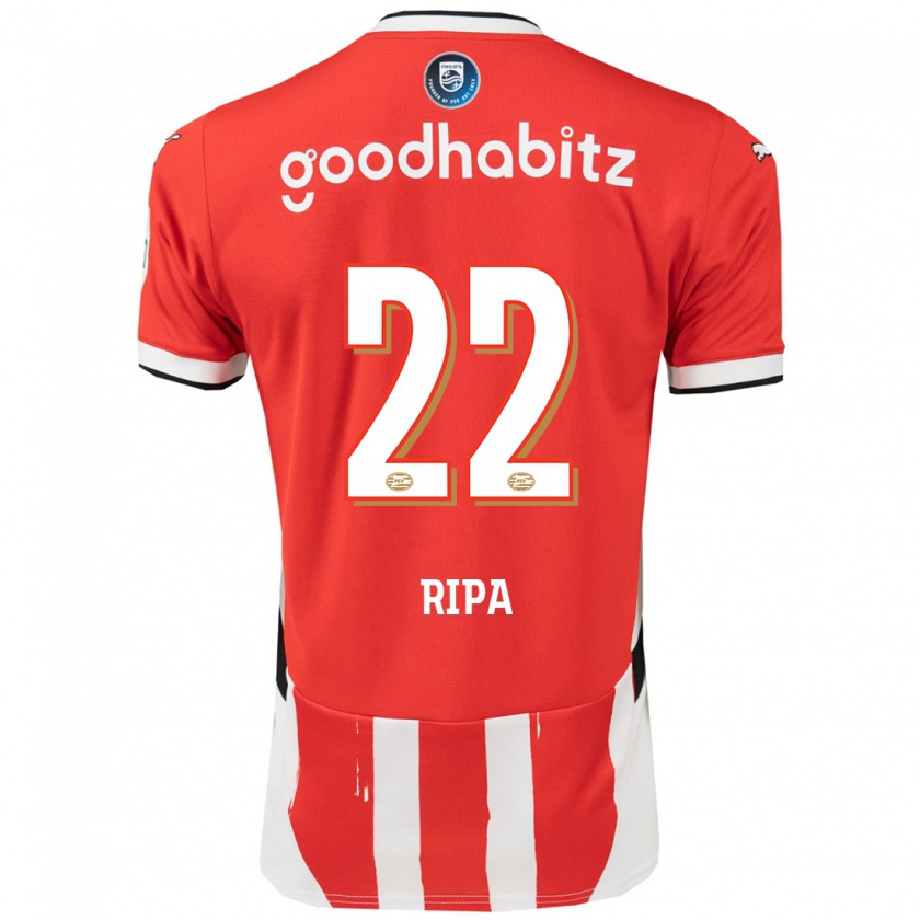 Kandiny Kinder Chimera Ripa #22 Rot Weiß Heimtrikot Trikot 2024/25 T-Shirt