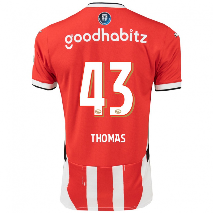 Kandiny Kinder Kealyn Thomas #43 Rot Weiß Heimtrikot Trikot 2024/25 T-Shirt