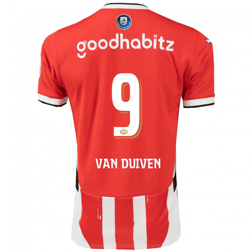 Kandiny Kinder Jason Van Duiven #9 Rot Weiß Heimtrikot Trikot 2024/25 T-Shirt