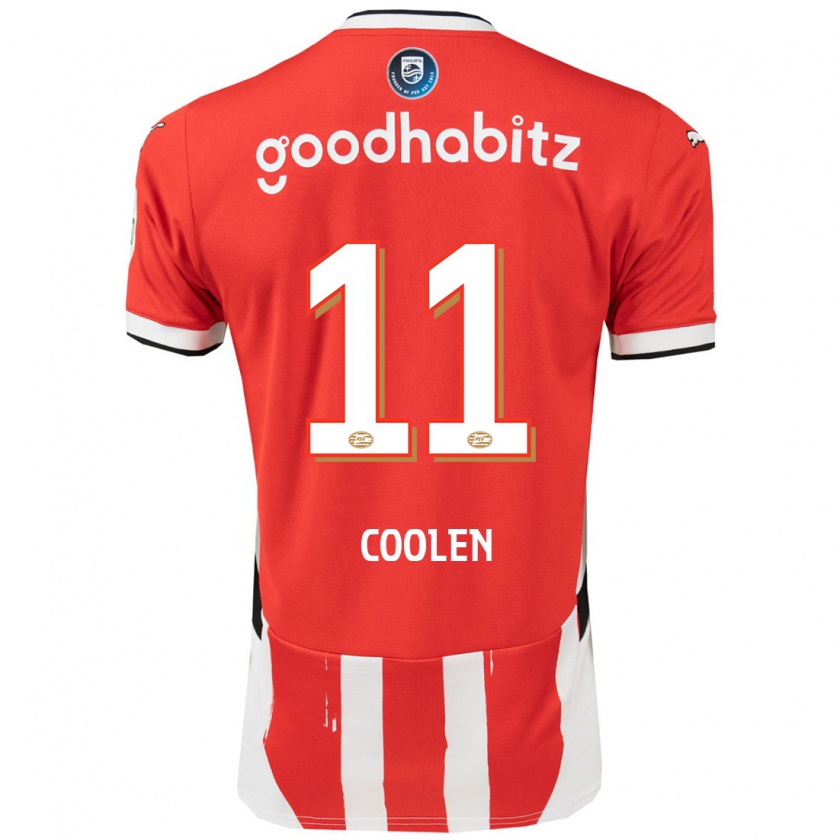 Kandiny Kinder Nadia Coolen #11 Rot Weiß Heimtrikot Trikot 2024/25 T-Shirt