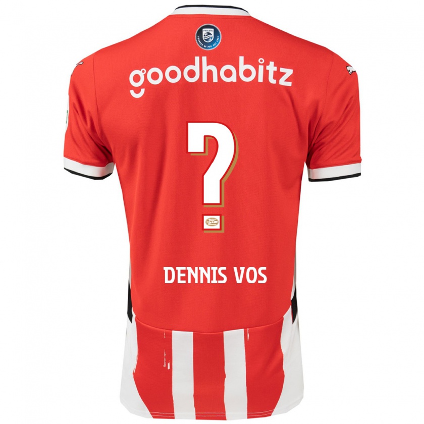 Kandiny Kinder Dennis Vos #0 Rot Weiß Heimtrikot Trikot 2024/25 T-Shirt