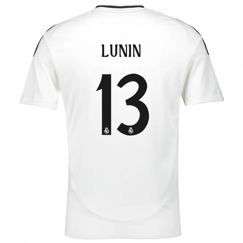 Kandiny Kinder Andriy Lunin #13 Weiß Heimtrikot Trikot 2024/25 T-Shirt