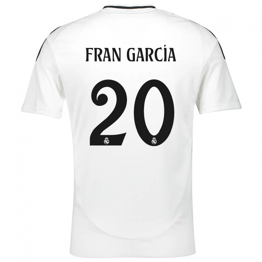 Kandiny Kinder Fran García #20 Weiß Heimtrikot Trikot 2024/25 T-Shirt