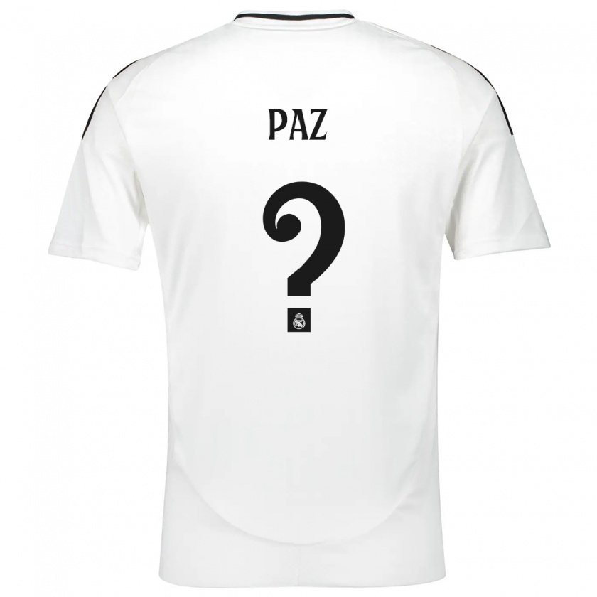 Kandiny Kinder Nico Paz #0 Weiß Heimtrikot Trikot 2024/25 T-Shirt