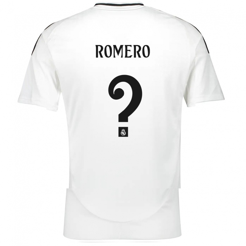 Kandiny Kinder Manu Romero #0 Weiß Heimtrikot Trikot 2024/25 T-Shirt