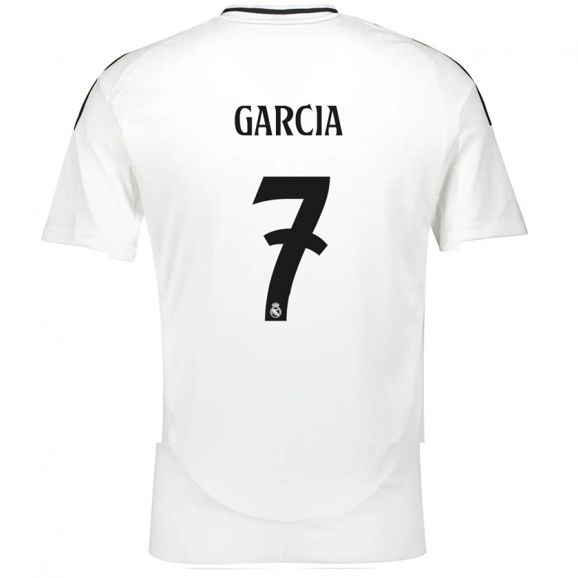 Kandiny Kinder Gonzalo García #7 Weiß Heimtrikot Trikot 2024/25 T-Shirt