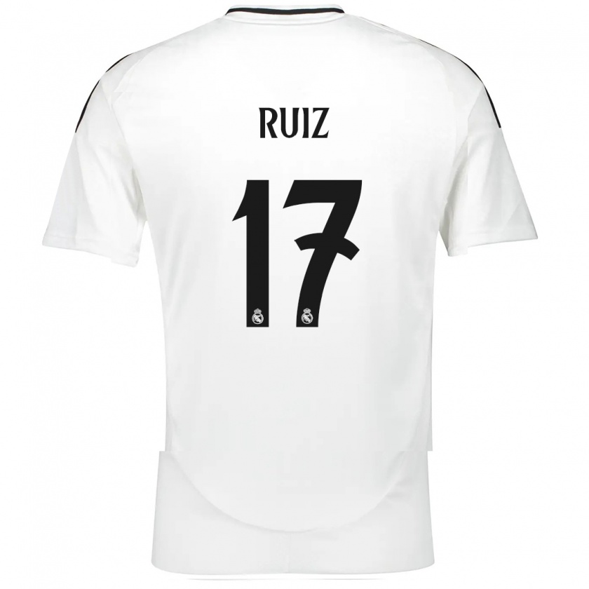 Kandiny Kinder David Ruiz #17 Weiß Heimtrikot Trikot 2024/25 T-Shirt