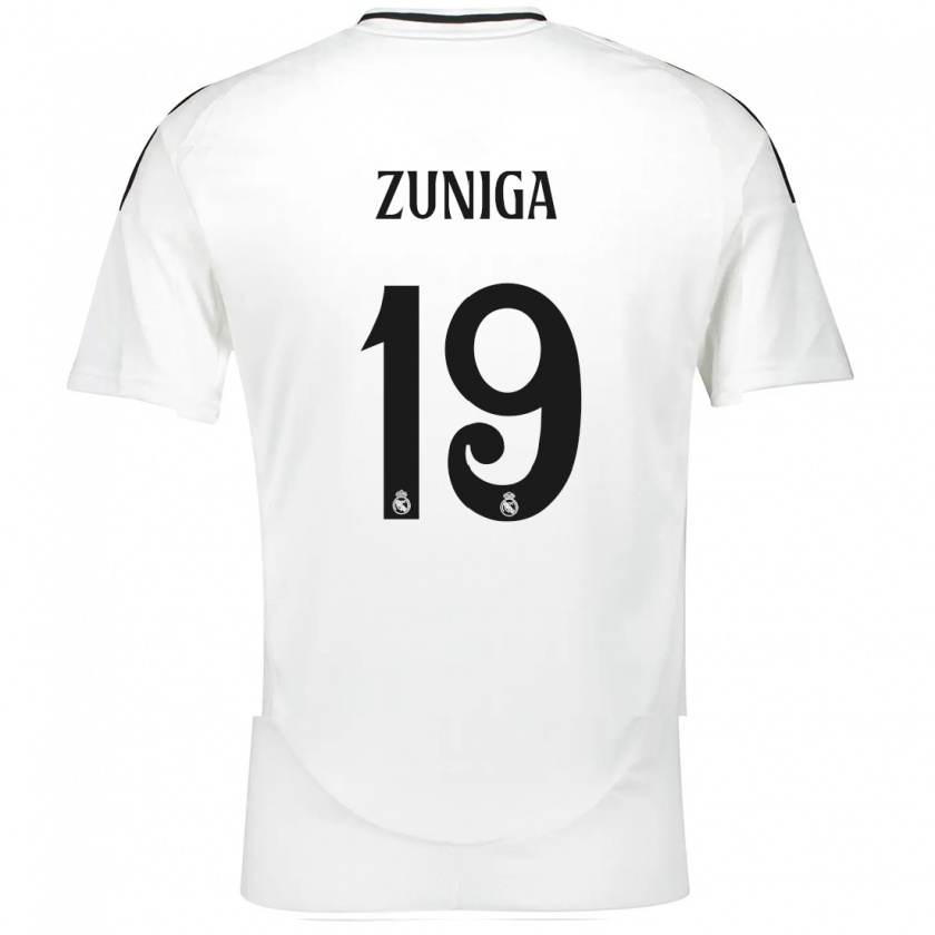 Kandiny Kinder Loren Zúñiga #19 Weiß Heimtrikot Trikot 2024/25 T-Shirt