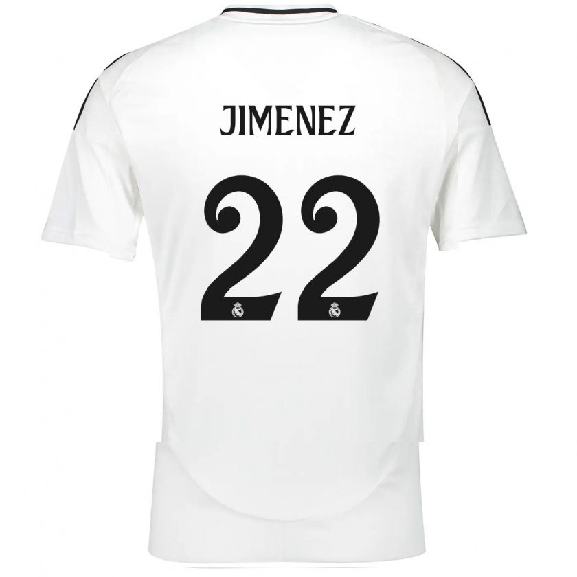 Kandiny Kinder David Jiménez #22 Weiß Heimtrikot Trikot 2024/25 T-Shirt