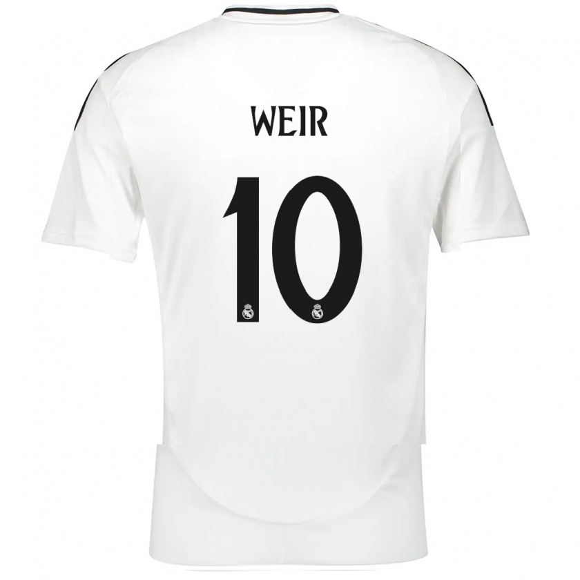 Kandiny Kinder Caroline Weir #10 Weiß Heimtrikot Trikot 2024/25 T-Shirt