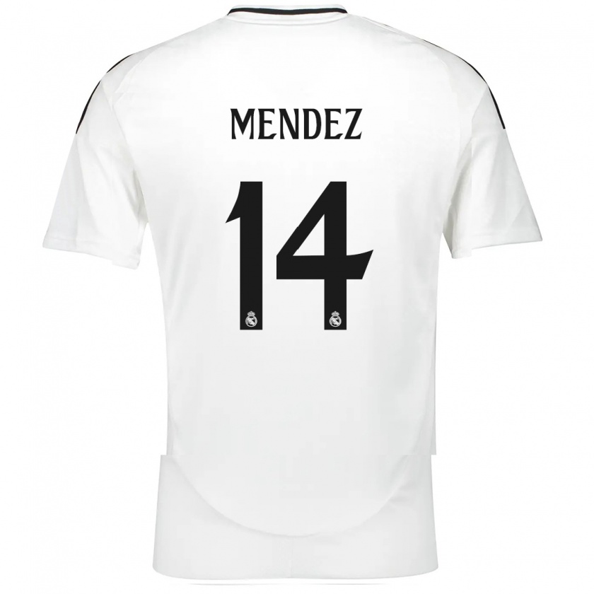 Kandiny Kinder María Méndez #14 Weiß Heimtrikot Trikot 2024/25 T-Shirt